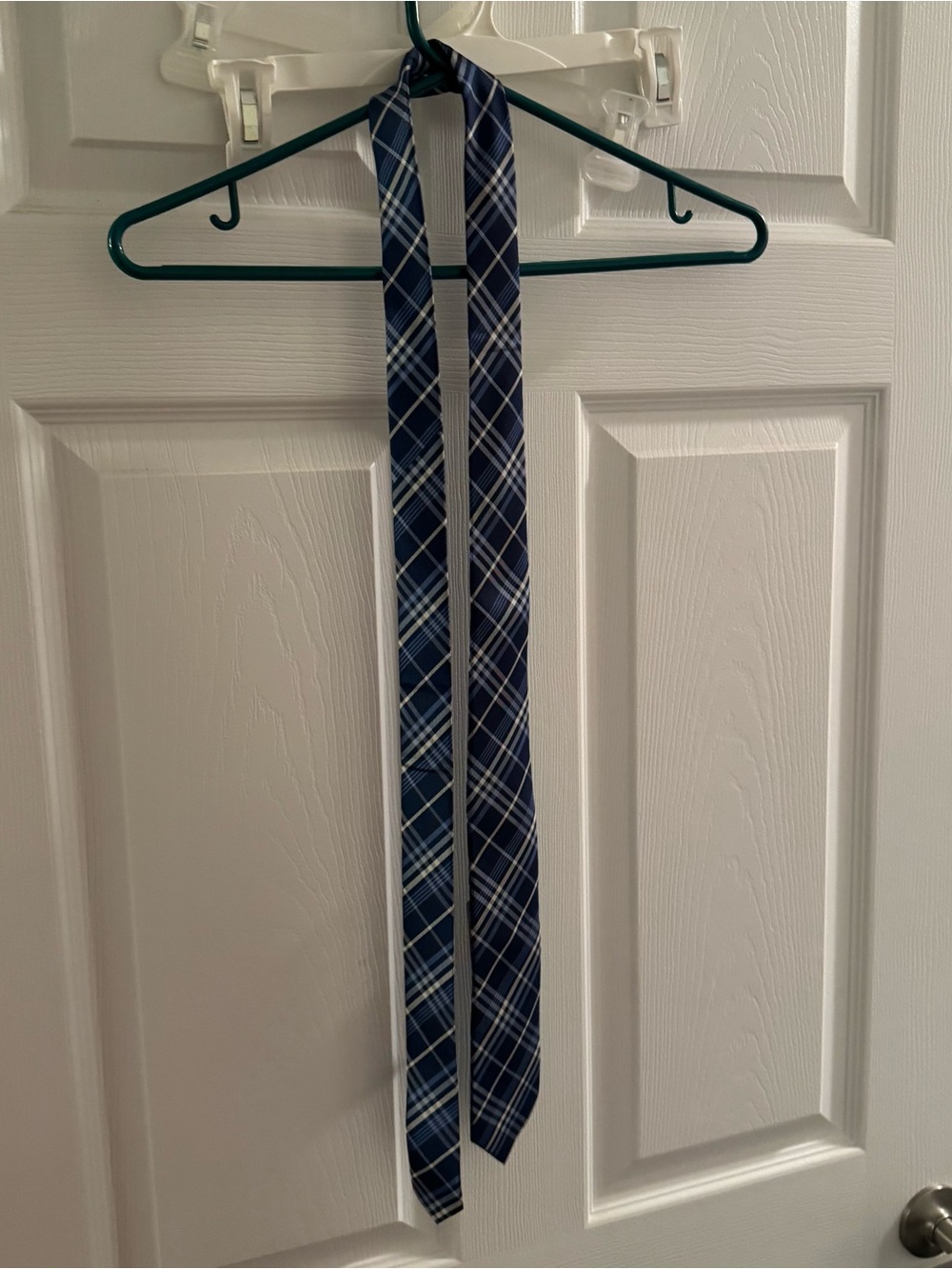 Classic Navy Plaid Men's Tie